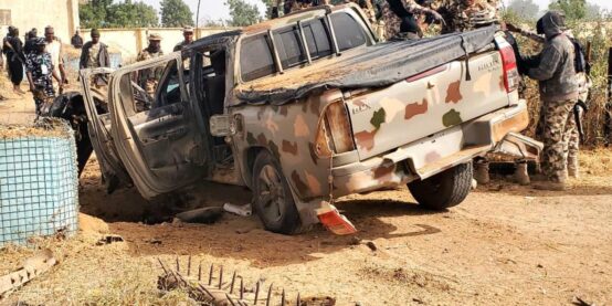 Nigerian Soldier Injured As Major General’s Vehicle Runs Over IED Planted By Boko Haram In Yobe